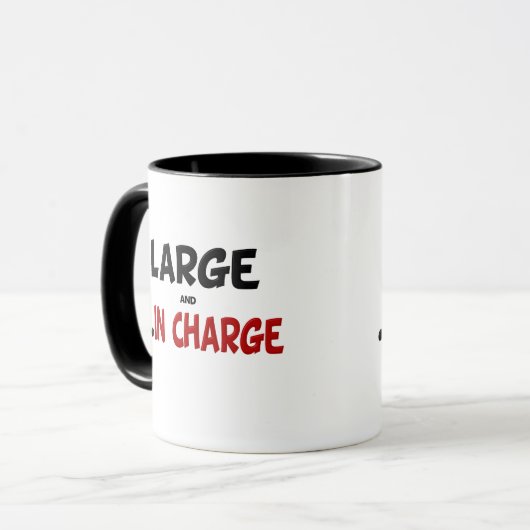 Funny Large und die Charge Boss Tasse (Vorderseite Links)