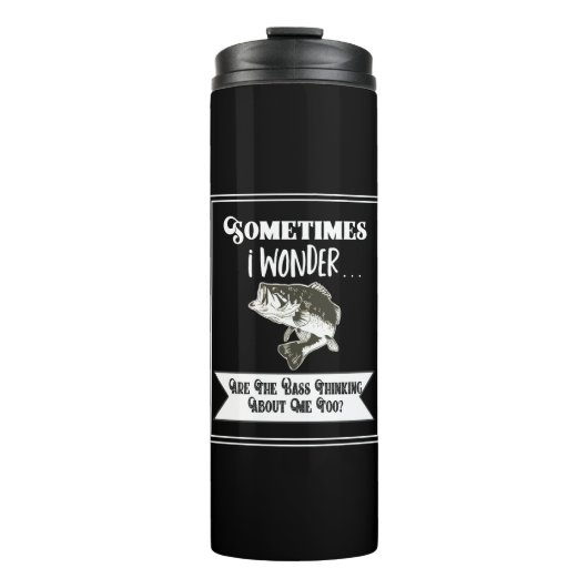 Funny Largemouth Bass Fishing Zitat von Männern Thermosbecher (Vorderseite)