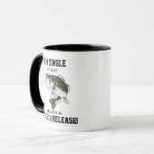 Funny Largemouth Bass Funny Zitat Tasse (Vorderseite Links)