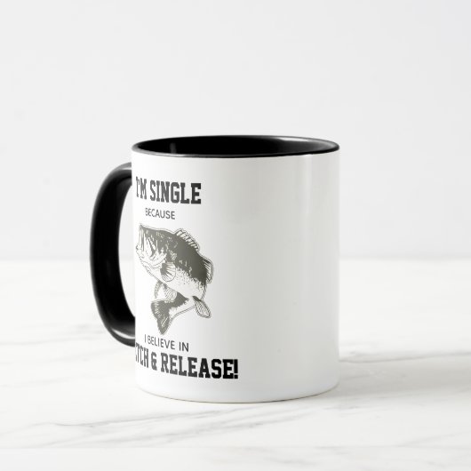Funny Largemouth Bass Funny Zitat Tasse (Vorderseite Links)