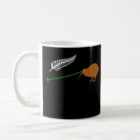 Funny Laser Kiwi Flag - New Zealand Popular Choice Kaffeetasse (Links)