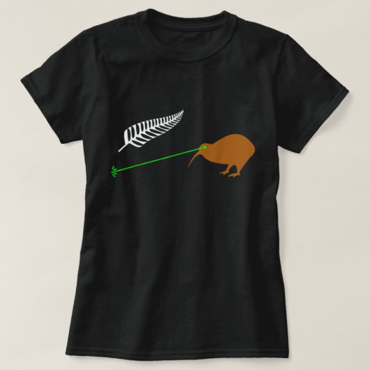 Funny Laser Kiwi Flag - New Zealand Popular Choice T-Shirt (Design vorne)