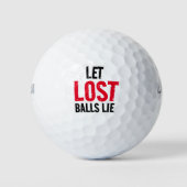 Funny Lass Lost Balls Lie Golf Balls Golfball (Vorderseite)