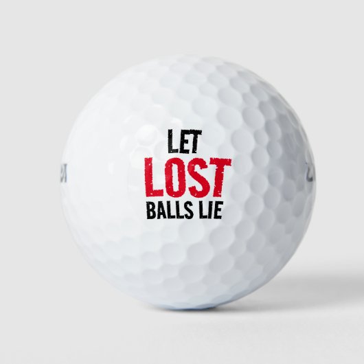 Funny Lass Lost Balls Lie Golf Balls Golfball (Vorderseite)