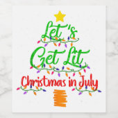 Funny Lass_s Lit Christmas im Juli Weihnachten Bau Weinetikett (Einzelnes Label)