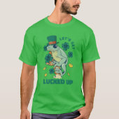 Funny Lasse den St. Patricks Frog zum Glück T-Shirt (Vorderseite)