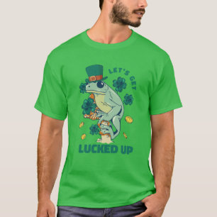 Funny Lasse den St. Patricks Frog zum Glück T-Shirt