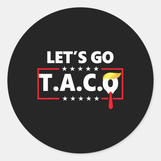 Funny Lasse Go Taco _3 Runder Aufkleber (Vorderseite)