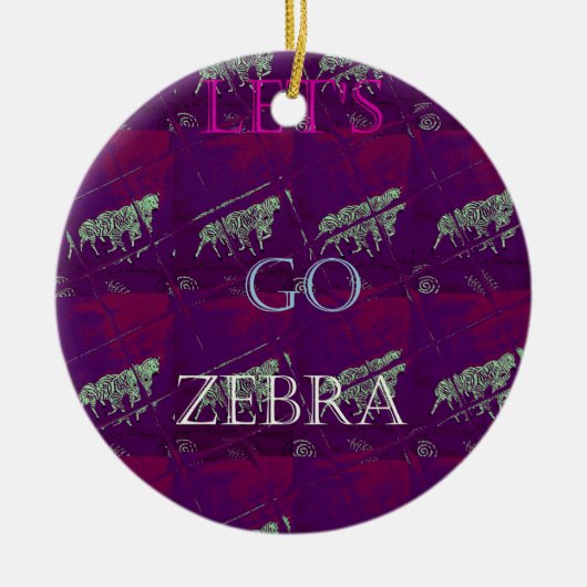 Funny Lasse Go Zebra Hakuna Matata motif Design Co Keramikornament (Vorne)