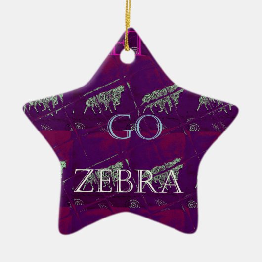 Funny Lasse Go Zebra Hakuna Matata motif Design Co Keramikornament (Vorne)