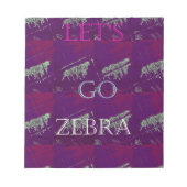 Funny Lasse Go Zebra Hakuna Matata motif Design Co Notizblock (Vorderseite)