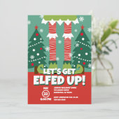 Funny Lasse Weihnachts-Party Einladung erledigen (Stehend Vorderseite)