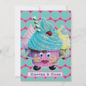 Funny lässig Friends, Familienkuchen und Kaffee Einladung (Vorderseite)