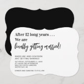 Funny Lässig Getting Married Wedding Einladung (Vorne/Hinten)