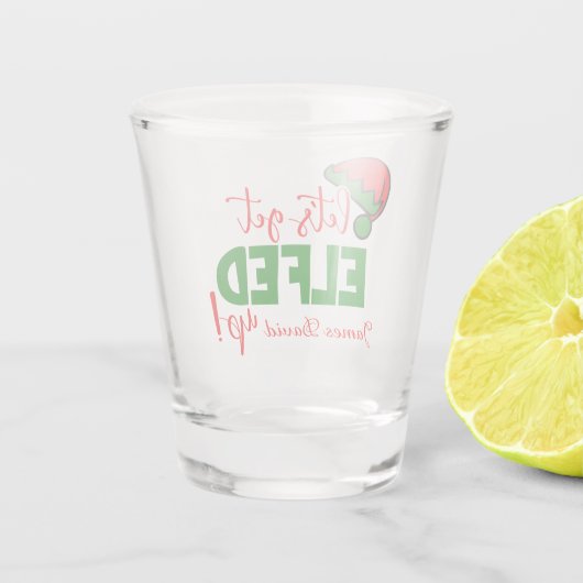 Funny lasst uns das Trinken von Party-Schuss-Glas Schnapsglas (Rückseite)