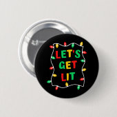 Funny lasst uns Weihnachten sehen Button (Vorne & Hinten)