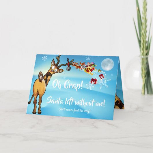Funny Late Christmas Entschuldigung Feiertagskarte (Vorderseite)