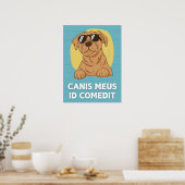 Funny Latin Classroom Poster - Canis Meus (Küche)