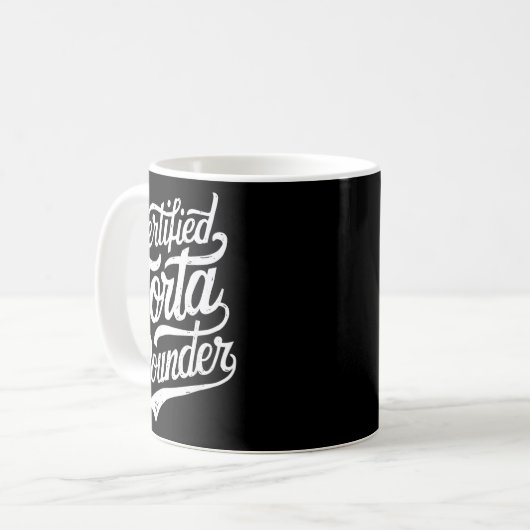 Funny Latino Certified Torta Under Mexican Sarcast Kaffeetasse (Vorderseite Links)