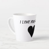 Funny Latte Coffee Lover Romantischer Cup Milchtasse (Linke Ecke)