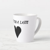 Funny Latte Coffee Lover Romantischer Cup Milchtasse (Rechte Ecke)