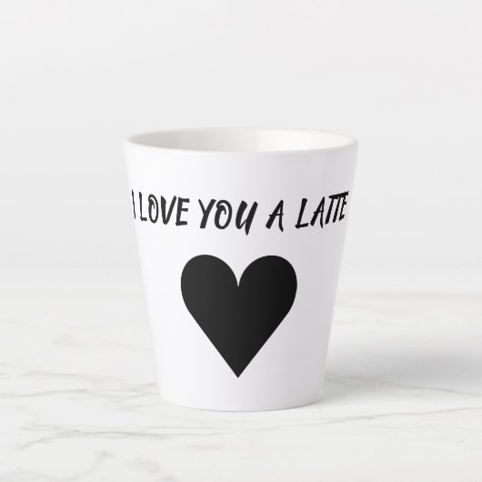 Funny Latte Coffee Lover Romantischer Cup Milchtasse (Vorderseite)