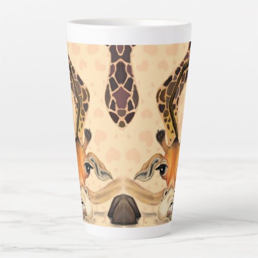 Funny Latte Tasse Geschenk Romantische Giraffe mit (Vorderseite)