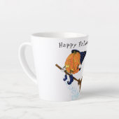 Funny Latte Tasse Halloween Hexenkürbis Flying (Linke Ecke)