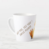 Funny Latte Tasse mit Happy Duck - Benutzerdefinie (Linke Ecke)