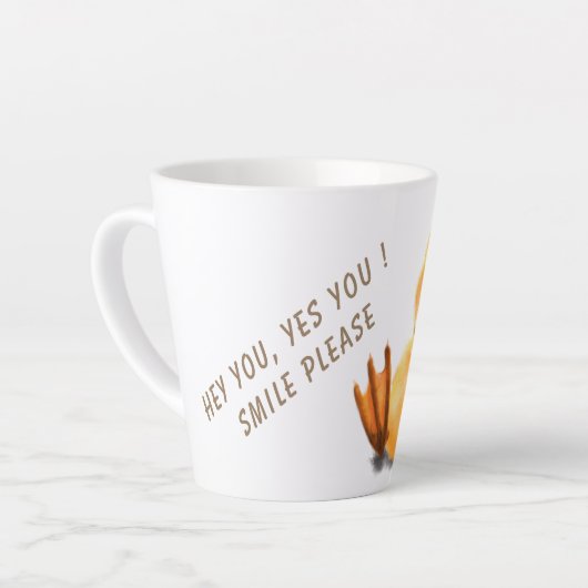 Funny Latte Tasse mit Happy Duck - Benutzerdefinie (Linke Ecke)