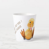 Funny Latte Tasse mit Happy Duck - Benutzerdefinie (Vorderseite)