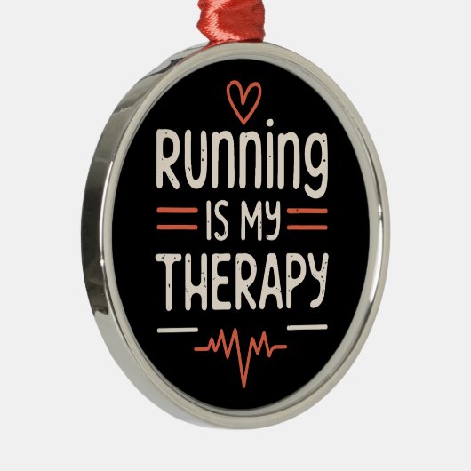 Funny Läufer Marathonläufer zitiert Witze schwarz Ornament Aus Metall (Rechts)