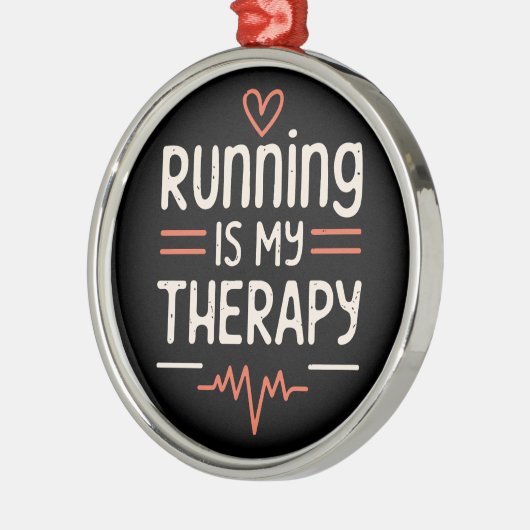 Funny Läufer Marathonläufer zitiert Witze schwarz Ornament Aus Metall (Links)