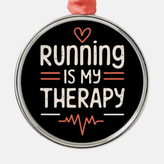 Funny Läufer Marathonläufer zitiert Witze schwarz Ornament Aus Metall (Vorne)