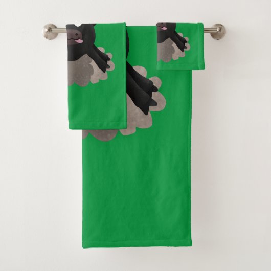 Funny Laufwasser Büffel Cartoon Badhandtuch Set (Insitu)