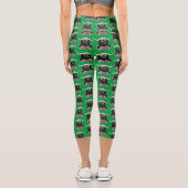 Funny Laufwasser Büffel Cartoon Capri Leggings (Rückseite)