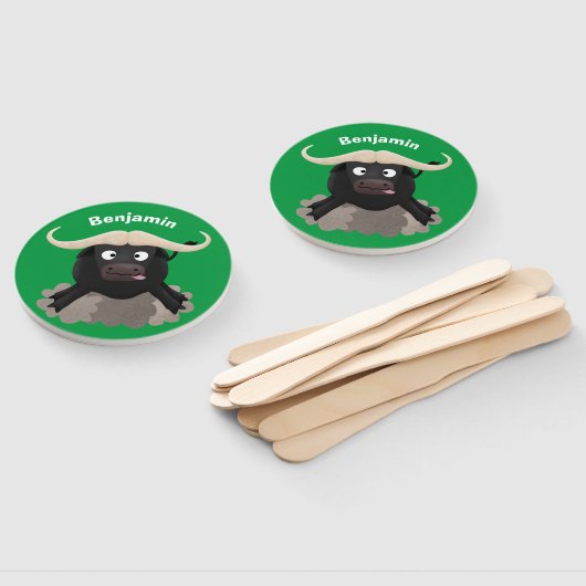 Funny Laufwasser Büffel Cartoon Fächer (Non-assembled)