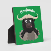 Funny Laufwasser Büffel Cartoon Fotoplatte (Vorderseite)