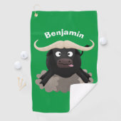 Funny Laufwasser Büffel Cartoon Golfhandtuch (Insitu)