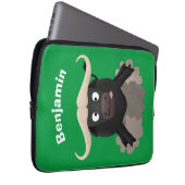 Funny Laufwasser Büffel Cartoon Laptopschutzhülle (Vorne Rechts)