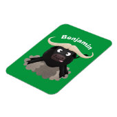 Funny Laufwasser Büffel Cartoon Magnet (Linke Seite)
