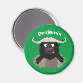 Funny Laufwasser Büffel Cartoon Magnet (Vorderseite/Rückseite)