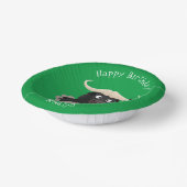 Funny Laufwasser Büffel Cartoon Pappteller (Gewinkelt)