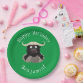 Funny Laufwasser Büffel Cartoon Pappteller (Party)