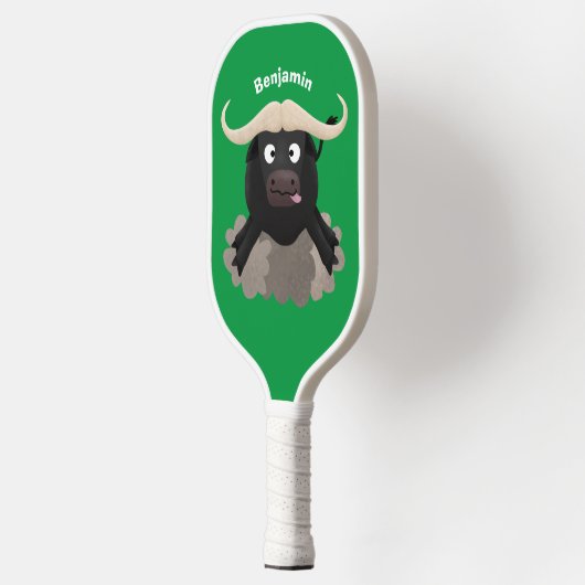 Funny Laufwasser Büffel Cartoon Pickleball Schläger (Links)