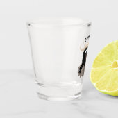 Funny Laufwasser Büffel Cartoon Schnapsglas (Links)