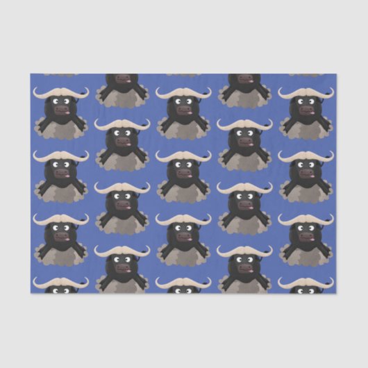 Funny Laufwasser Büffel Cartoon Seidenpapier (Vorderseite)