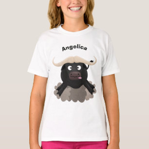 Funny Laufwasser Büffel Cartoon T-Shirt