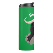 Funny Laufwasser Büffel Cartoon Thermosbecher (Nach links gedreht)