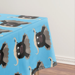 Funny Laufwasser Büffel Cartoon Tischdecke